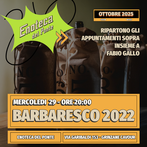 MASTERCLASS BARBARESCO 2022 | Mercoledì 29 ottobre 2025 ore 20