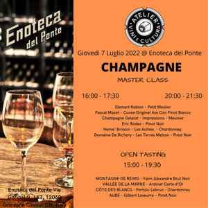 Champagne Master Class | Giovedì 7 Luglio Ore 20,00
